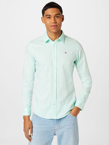 Coupe slim Chemise SCOTCH & SODA en vert : devant