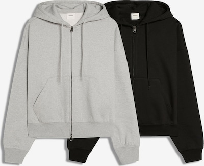 Bershka Gornji dio trenirke veličine XS u svijetlosiva / crna, Pregled proizvoda