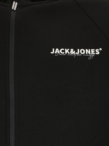 Jack & Jones Plus Ζακέτα φούτερ 'JJTHATCHER' σε μαύρο