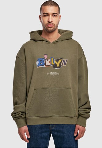 Sweat-shirt 'Brklyn' MT Upscale en vert : devant