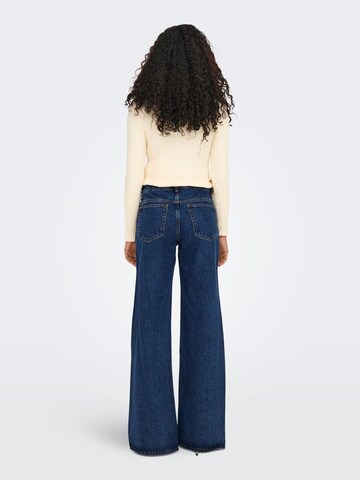 ONLY Wide leg Jeans 'Chris' in Blauw