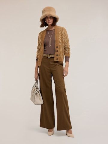 MOTIVI Wide leg Broek in Bruin