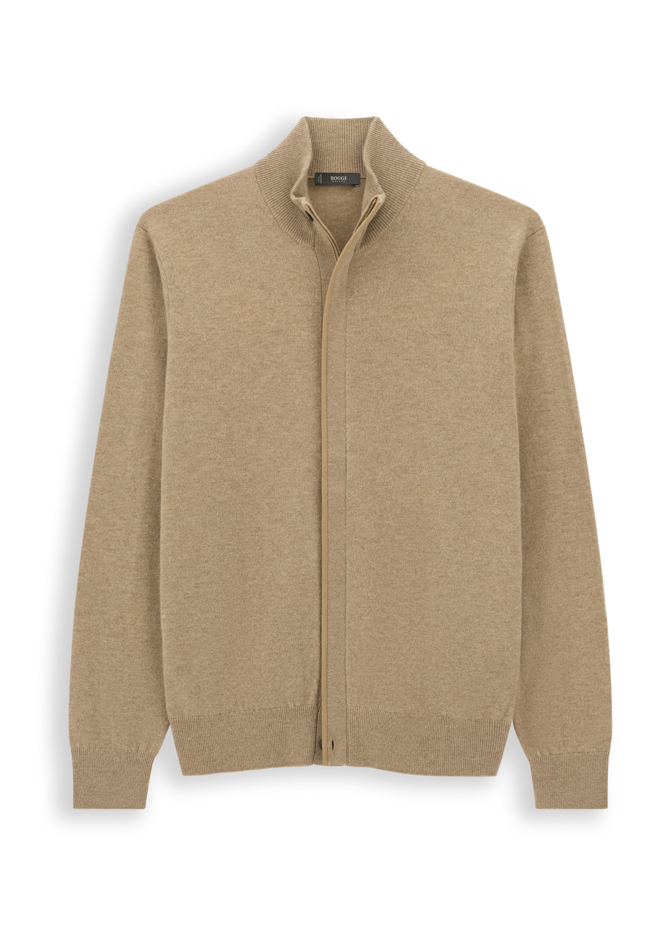 Boggi Milano Gebreid vest in Beige: voorkant
