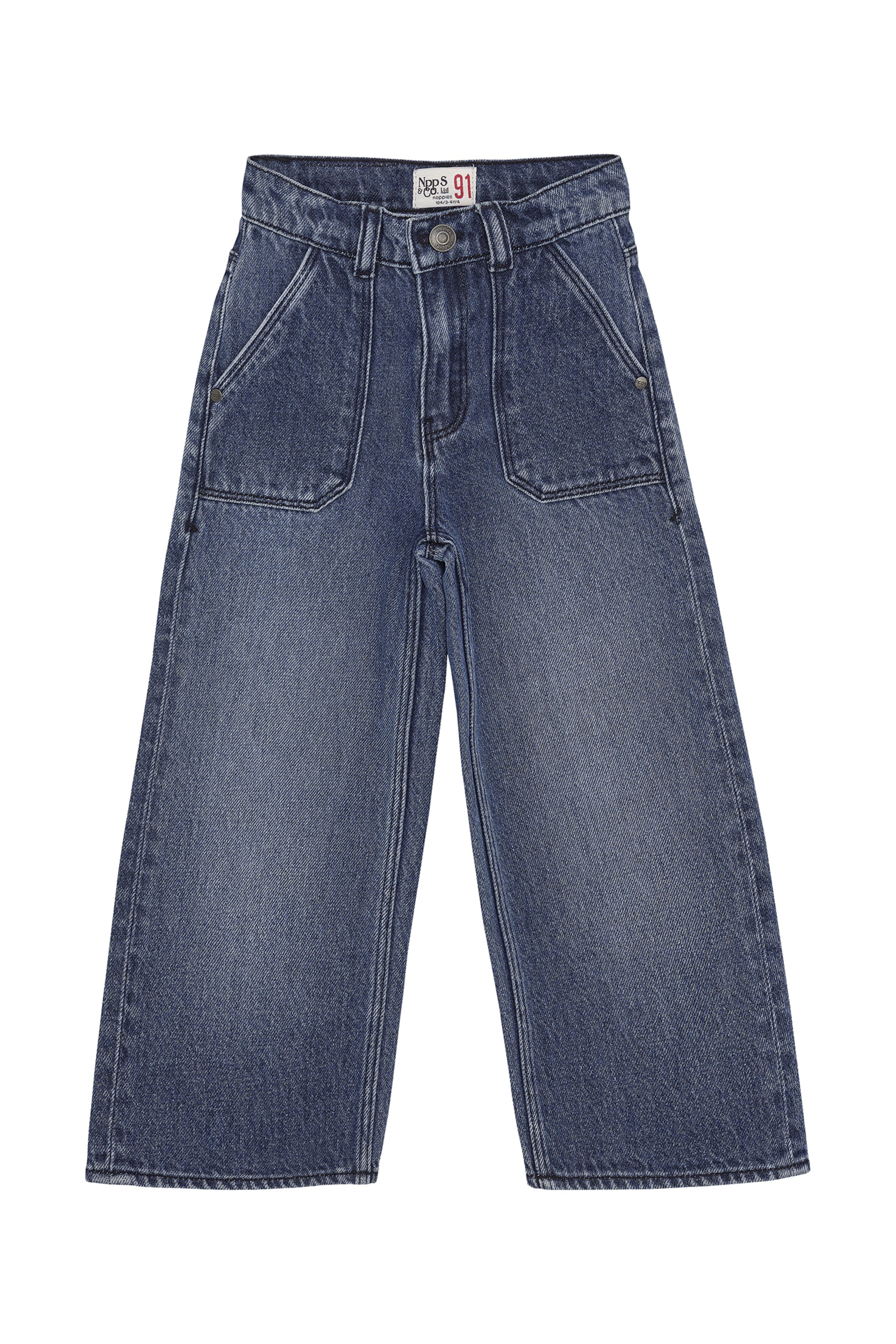 Noppies Wide leg Jeans 'Prague' in Blauw: voorkant