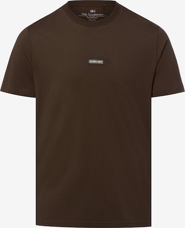 T-Shirt Nils Sundström en marron : devant