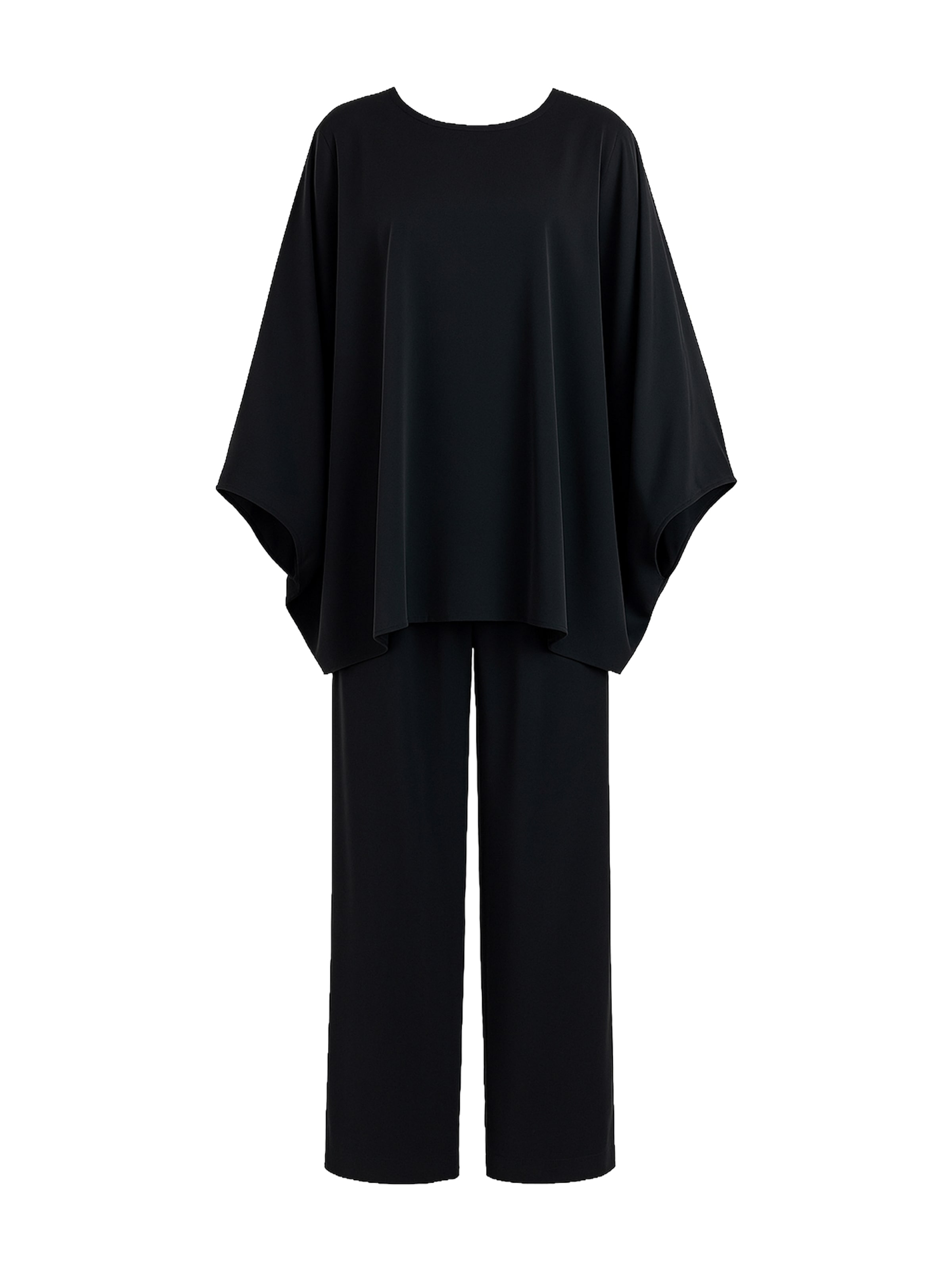 Elara Hausanzug in Schwarz: Vorderseite