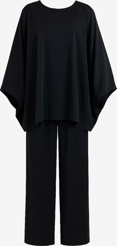 Elara Hausanzug in Schwarz: Vorderseite