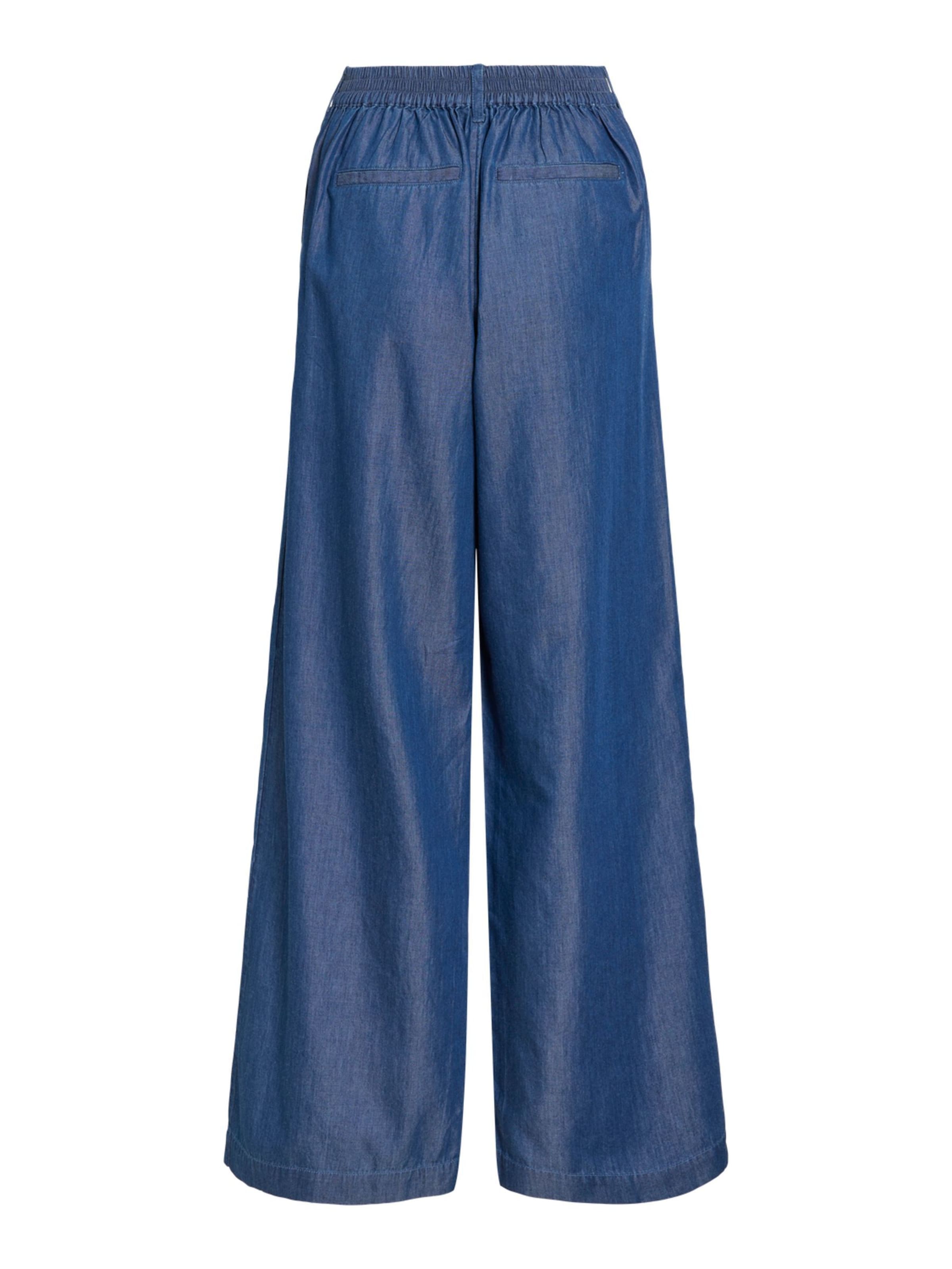 VILA Wide Leg Hose 'VINORI' in Blau