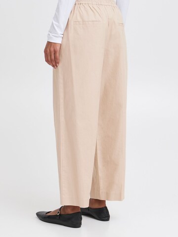 Loosefit Pantalon ' IHUNICA ' ICHI en beige