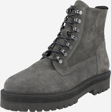 DAN FOX APPAREL Lace-Up Boots 'Alen' in Grey: front