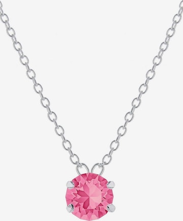 EXCLUSIVE EDITION Łańcuszek 'Solitaire adorned with Swarovski crystals' w kolorze różowy: przód