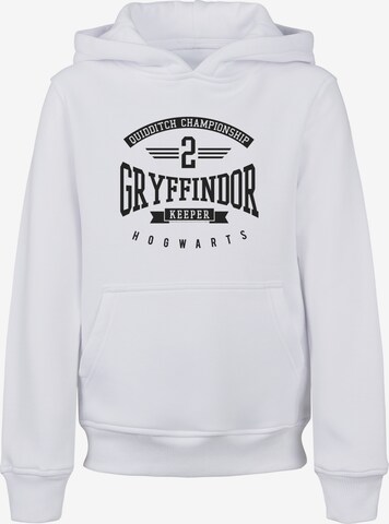 Felpa 'Harry Potter Gryffindor Keeper' di F4NT4STIC in bianco: frontale