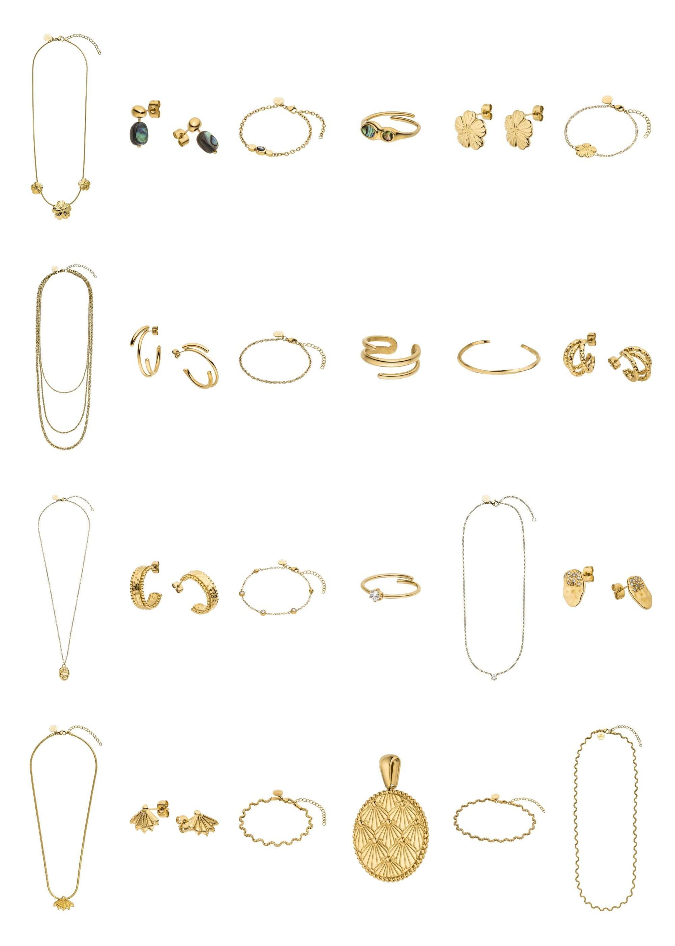 PURELEI Jewelry set ' 2026 ' in Gold: front