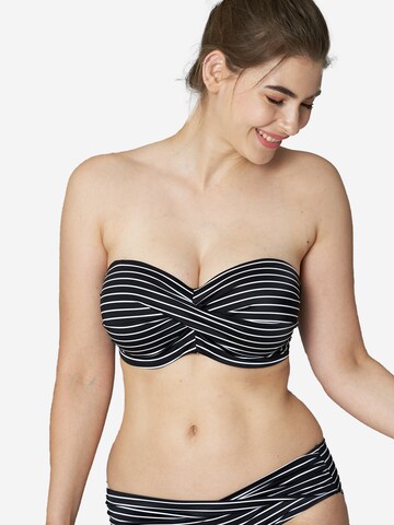 SugarShape Bandeau Bikinitop 'Monaco' in Zwart: voorkant