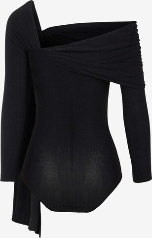 NOCTURNE Shirt Bodysuit in Black