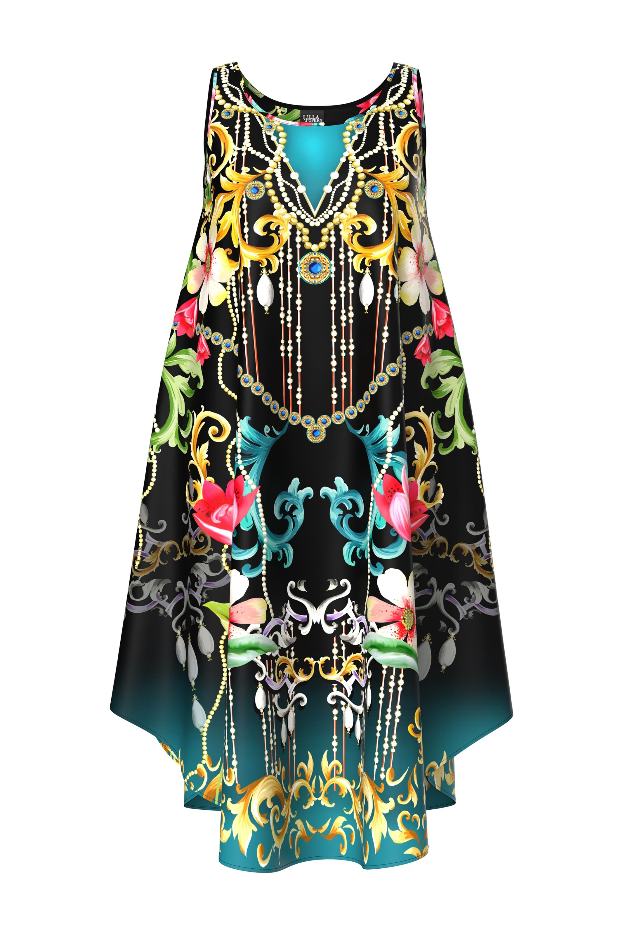 Ulla Popken Jurk in Zwart: voorkant