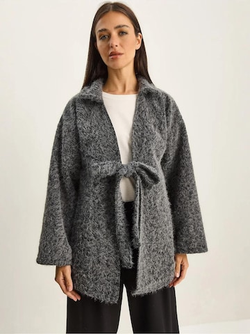 Bianco Lucci Strickjacke in Grau: Vorderseite