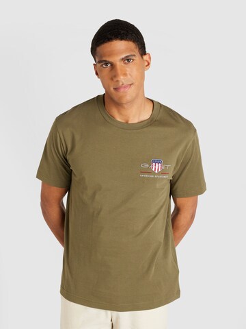 T-Shirt GANT en vert : devant