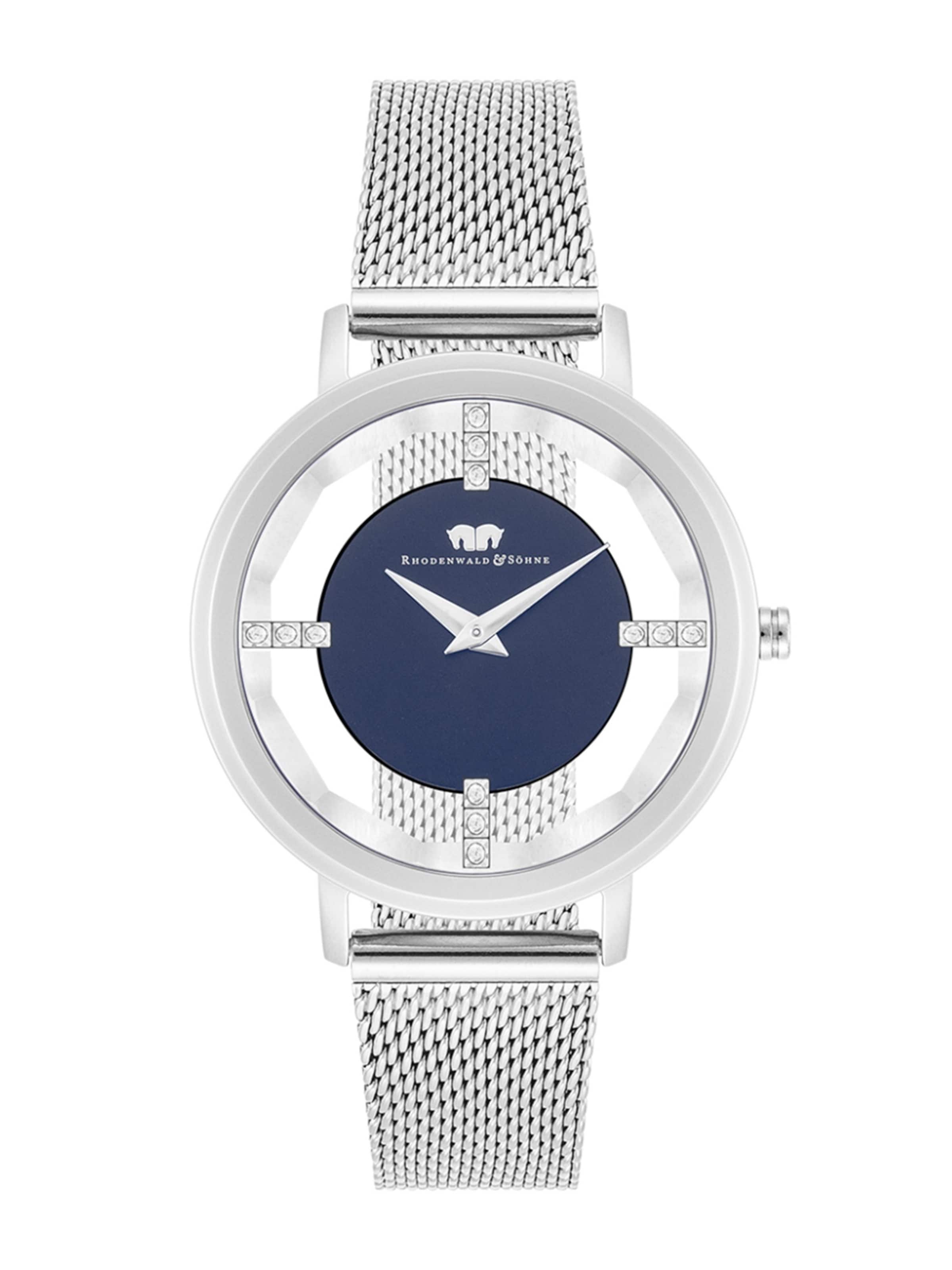 Rhodenwald & Söhne Analoguhr in Silber: Vorderseite