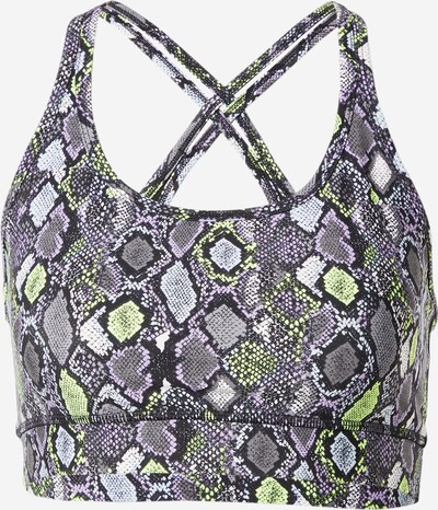 Reggiseno sportivo DKNY Performance di colore limone / grigio / nero / bianco, Visualizzazione prodotti