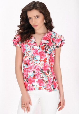 faina - Blusa em rosa: frente