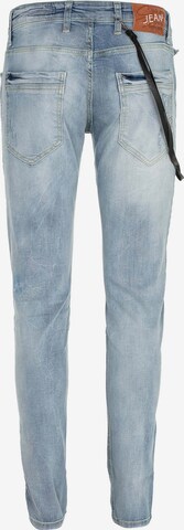 CIPO & BAXX Slimfit Jeans 'Patched' in Blau