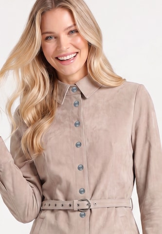 Robe-chemise DreiMaster PREMIUM en beige
