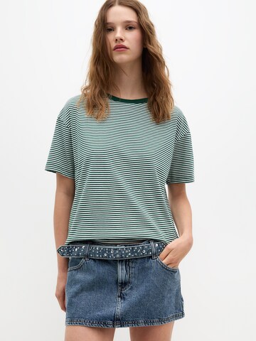 Pull&Bear Majica | zelena barva: sprednja stran