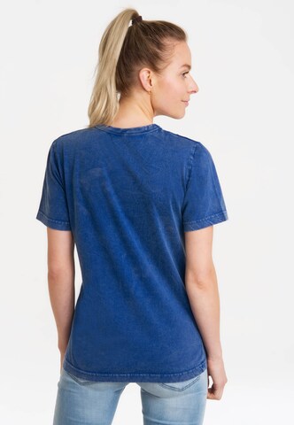 LOGOSHIRT T-Shirt 'Spongebob Schwammkopf - Bikini Bottom' in Blau