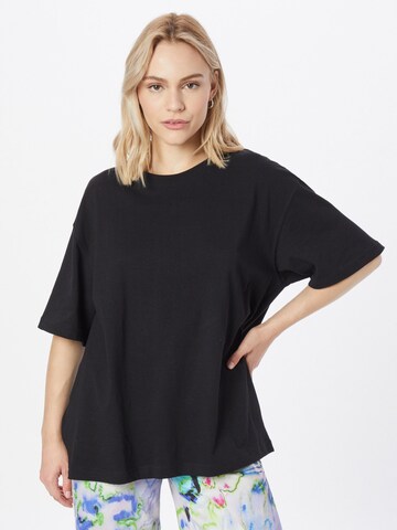 WEEKDAY Oversize t-shirt i svart: framsida