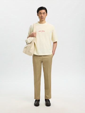 Maglietta 'SLHLiam' di SELECTED in beige