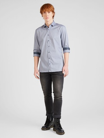 OLYMP - Slim Fit Camisa clássica em cinzento
