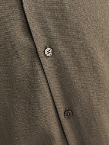 JACK & JONES Comfort fit Button Up Shirt 'CAARON' in Grey