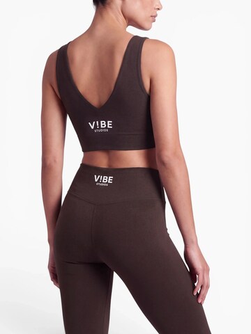 V!BE STUD!OS Bustier Sport-BH in Braun