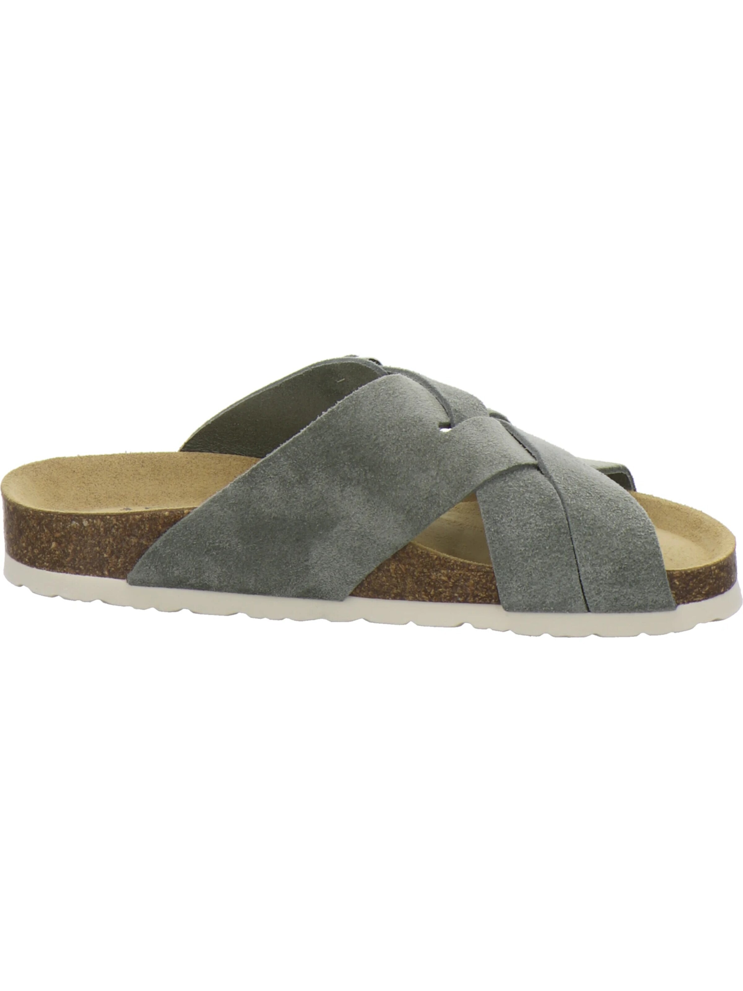 AFS-Schuhe - Zapatos abiertos 'Pantoletten Damen Kreuzbandage olive' en verde