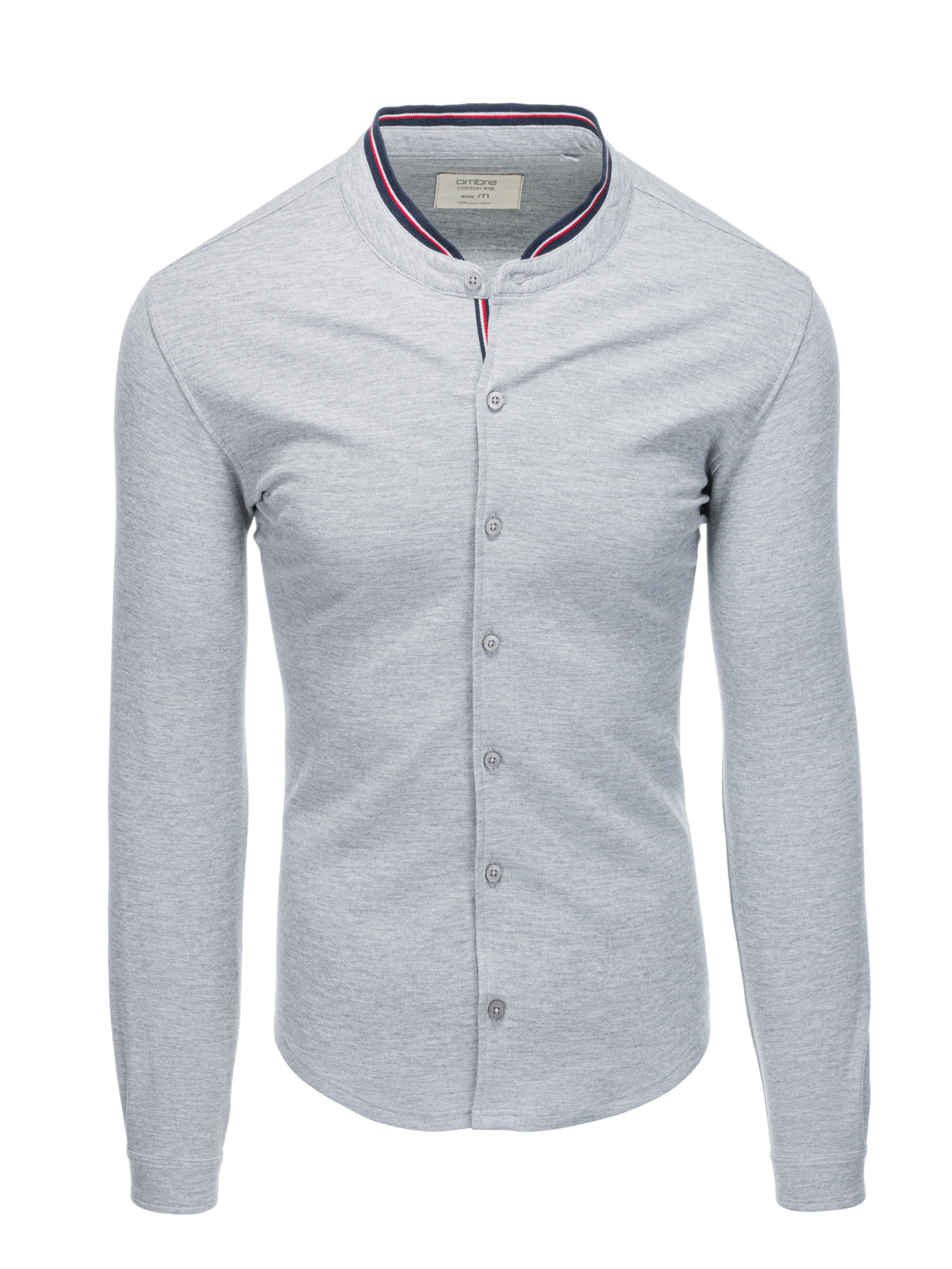 Ombre Slim fit Overhemd 'K542' in Grijs: voorkant