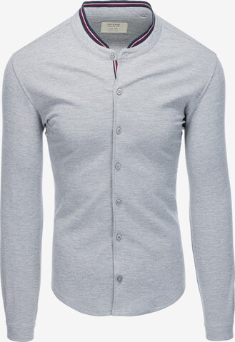 Ombre Slim fit Button Up Shirt 'K542' in Grey: front