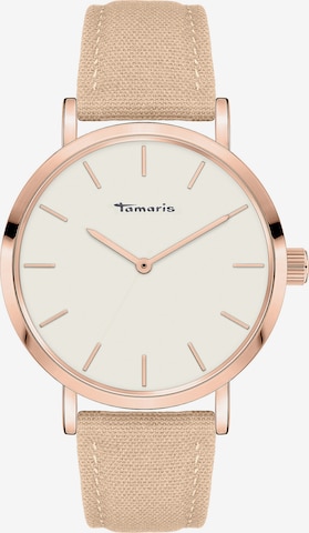 TAMARIS Analoog horloge in Beige: voorkant