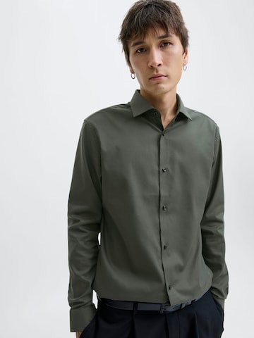 JACK & JONES Comfort fit Button Up Shirt 'blaparker' in Green