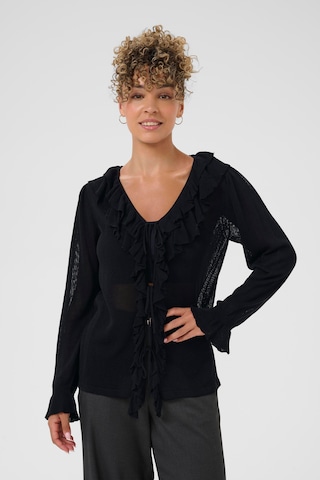 Cream Blouse 'Mezzino' in Zwart: voorkant