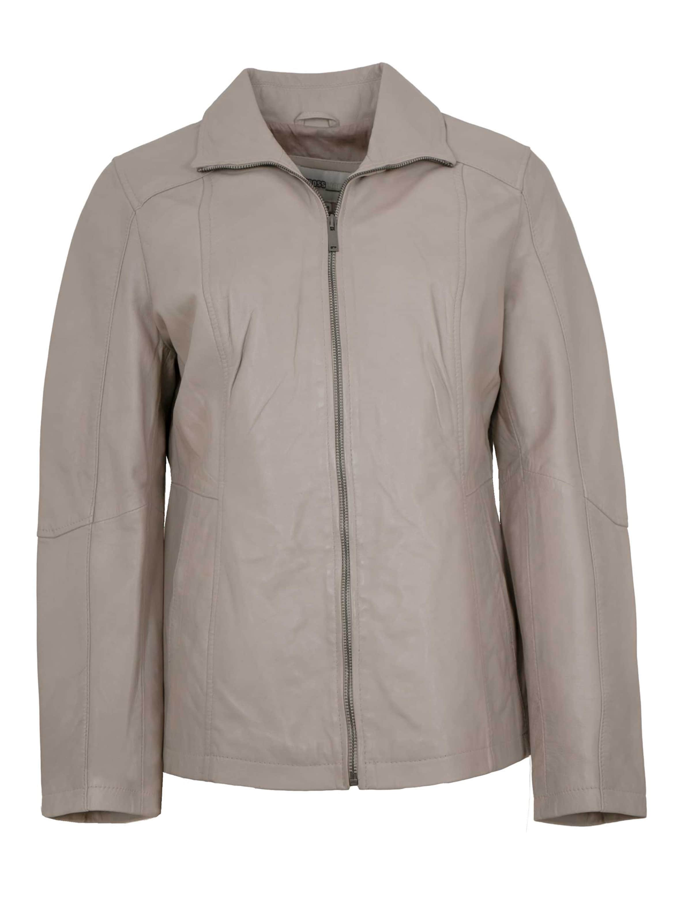 Lederjacken24 Between-Season Jacket 'Anea' in Grey: front