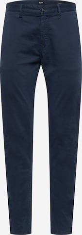 BOSS Orange Slim fit Chino trousers 'Taber' in Blue: front
