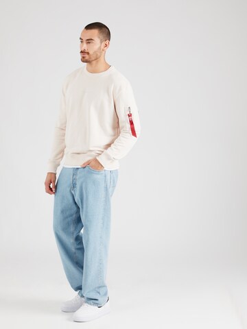 ALPHA INDUSTRIES Sweatshirt in Beige