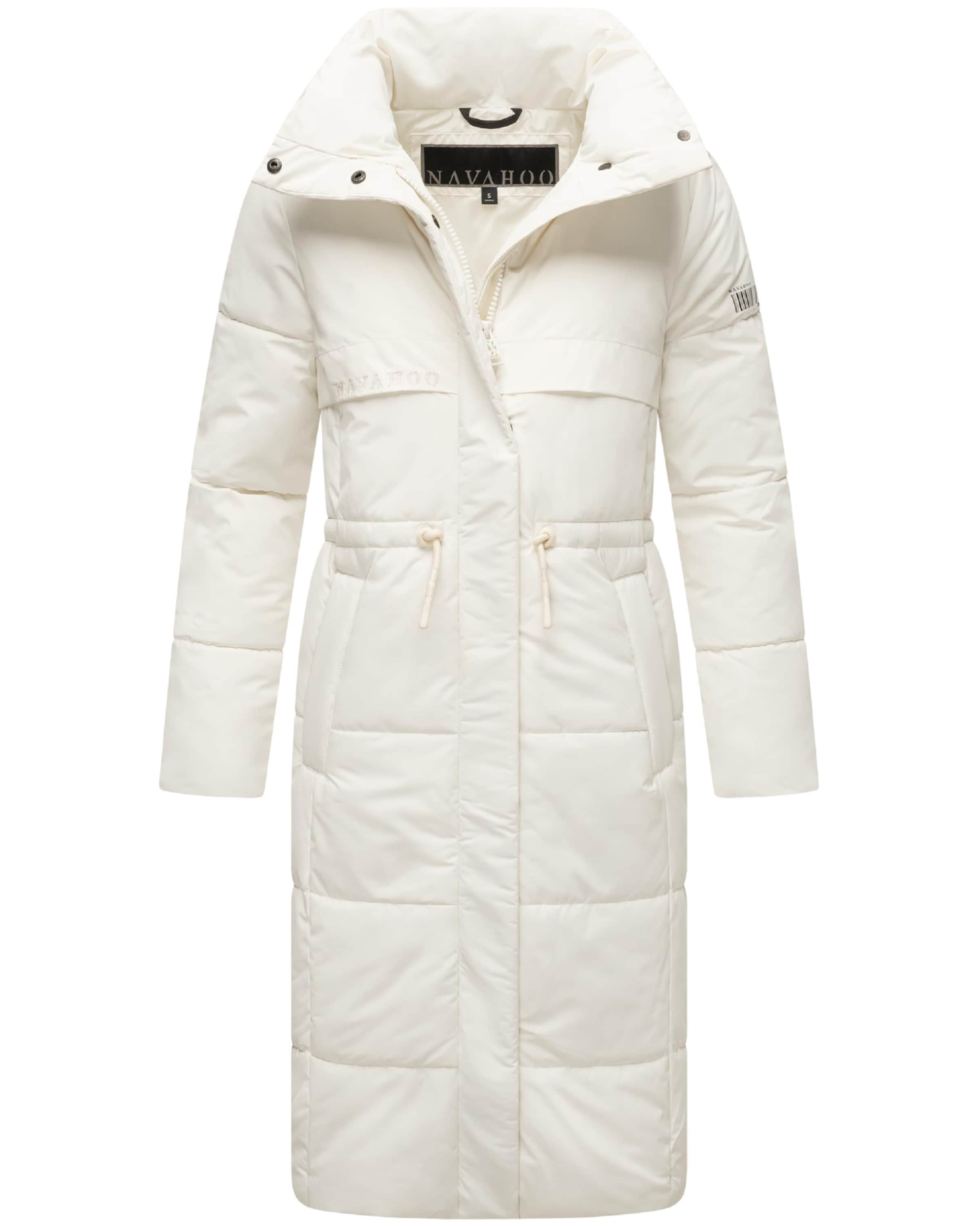 NAVAHOO Zimný kabát 'Der Wahnsinn 14' - Biela