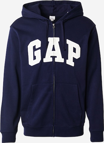 GAP - Casaco em moletão 'HERITAGE' em azul: frente