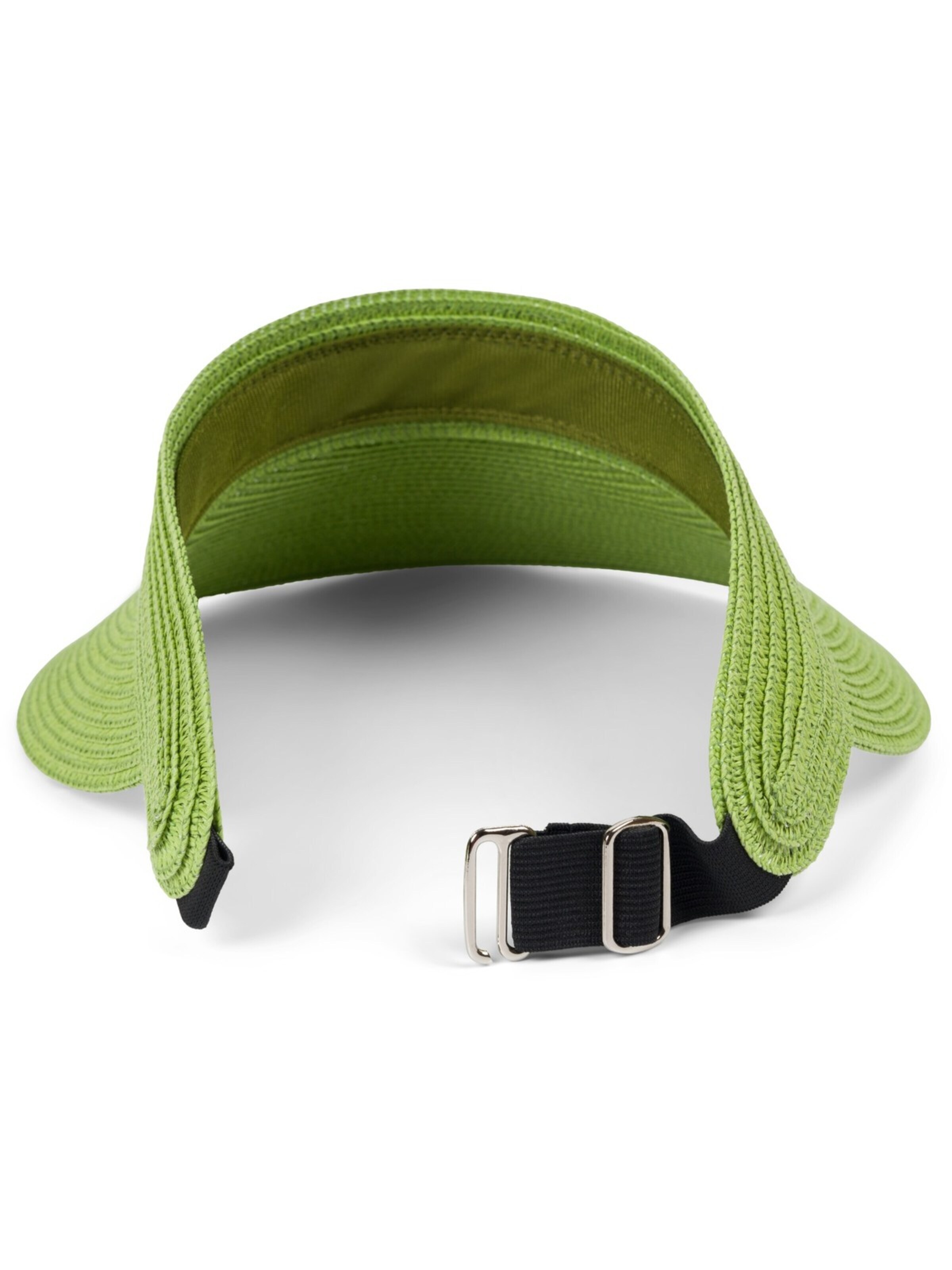 styleBREAKER Cap 'Papierstroh Visor Cap Einfarbig' in Green