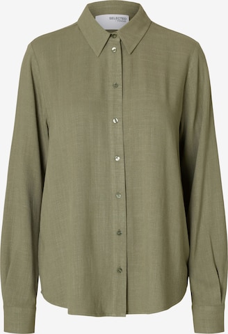 Chemisier 'SLFViva' SELECTED en vert : devant