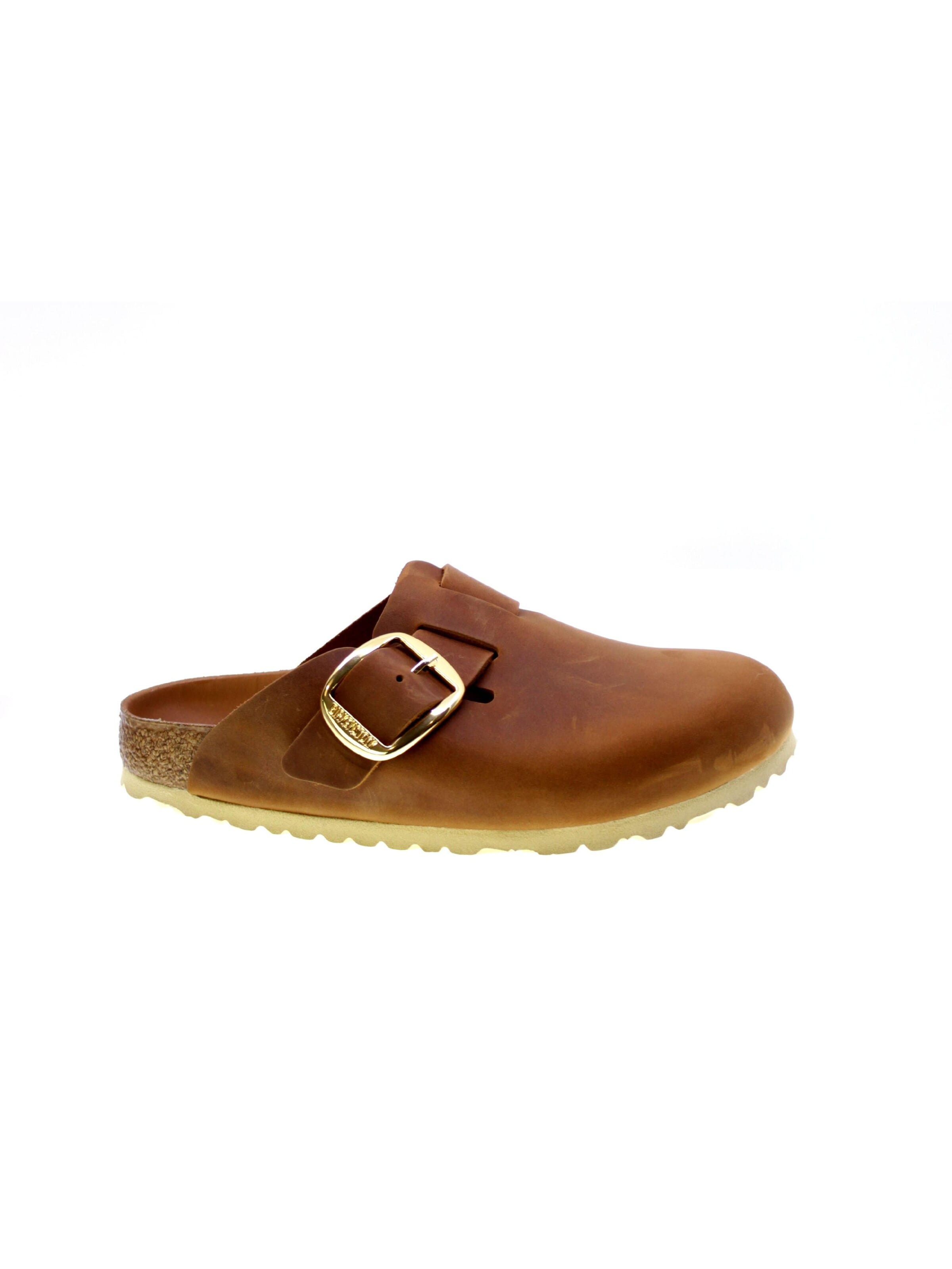 BIRKENSTOCK - Zapatillas de casa 'Boston' en marrón: frente
