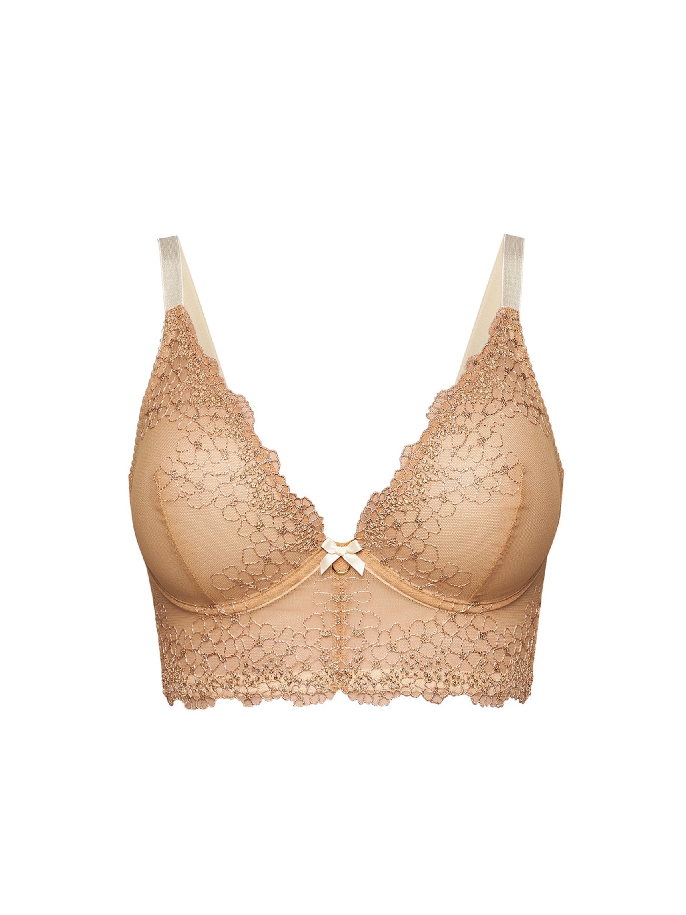 La Muel Lingerie Bra 'longline embroidery' in 65/C in Nude, Item view