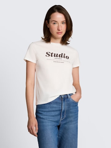 TOM TAILOR DENIM Μπλουζάκι σε λευκό: μπροστά